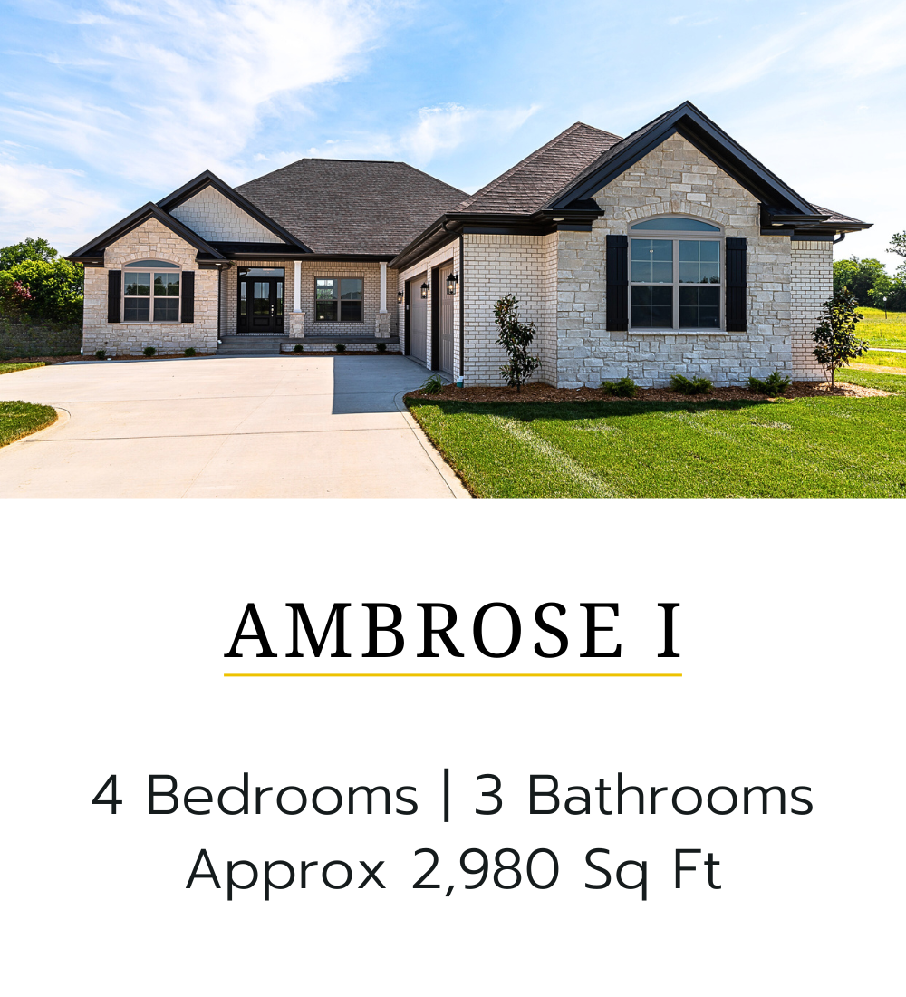 Ambrose I 4 bedroom 3 bathrooms Home Plan in Champion's Pointe
