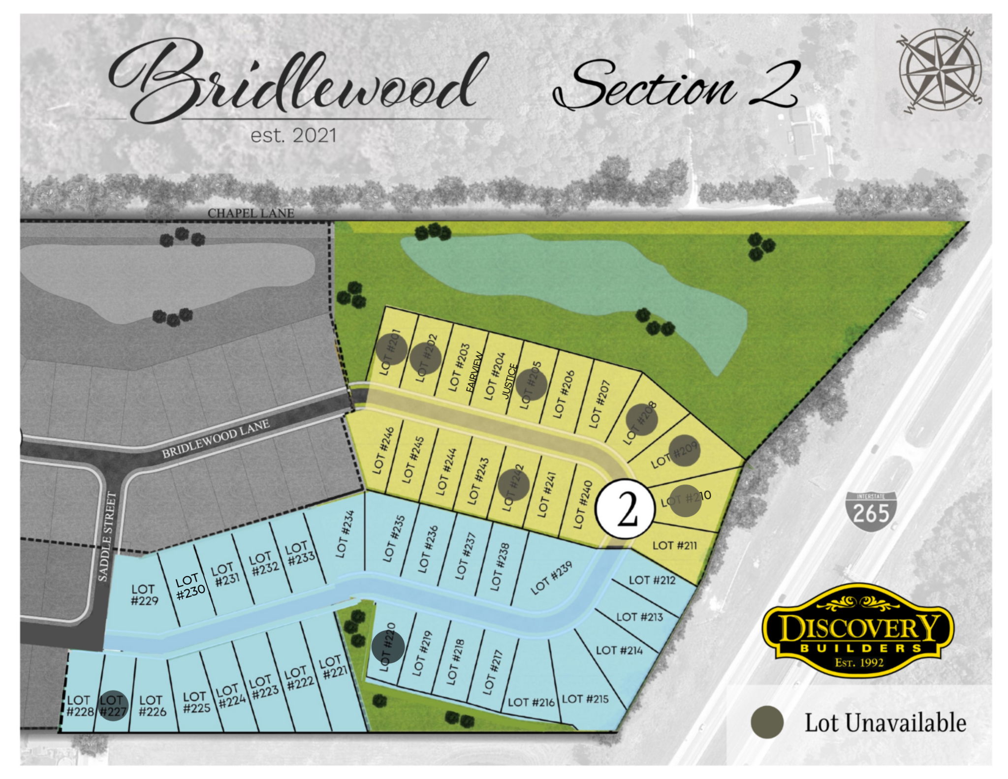 Bridlewood Neighborhood Section 2 Plat Map