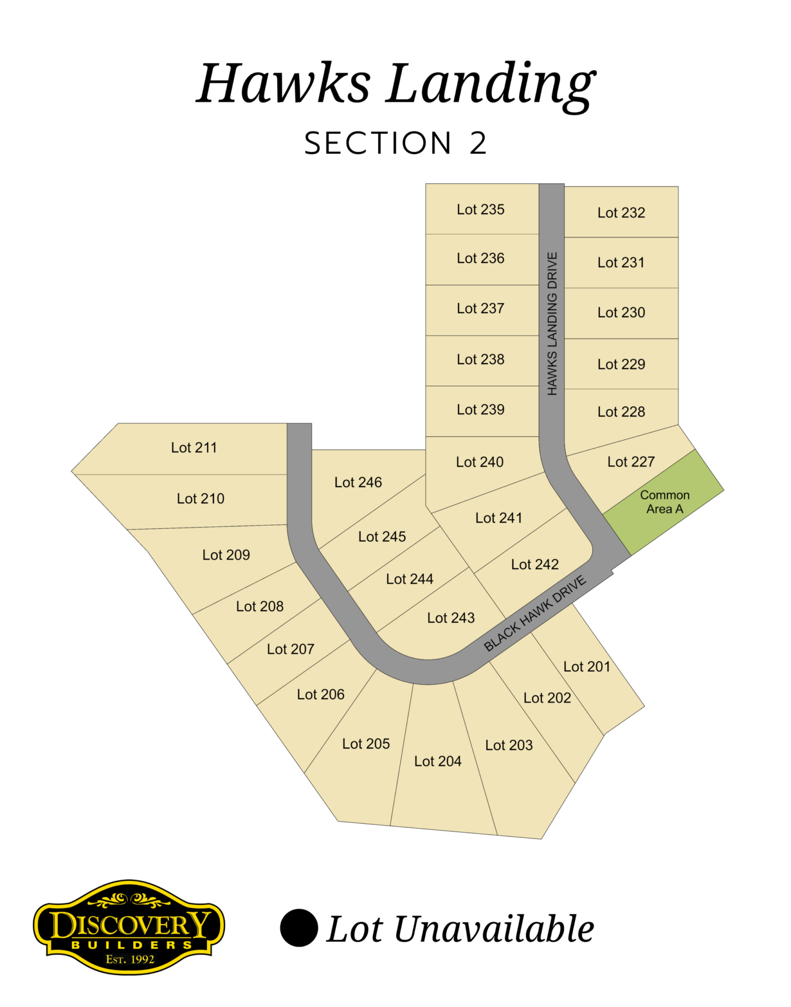 Hawks Landing Section 2 Plat Map