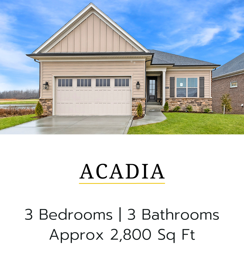 Acadia 3 bedroom 3 bathroom Home Plan in Champion's Pointe