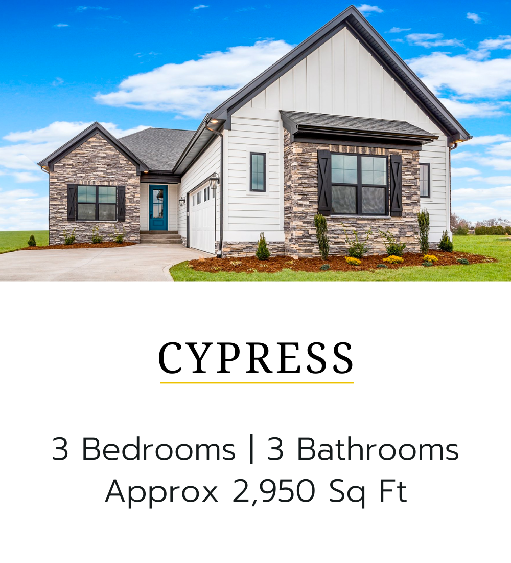 Cypress 3 bedroom 3 bathroom Home Plan in Champion's Pointe