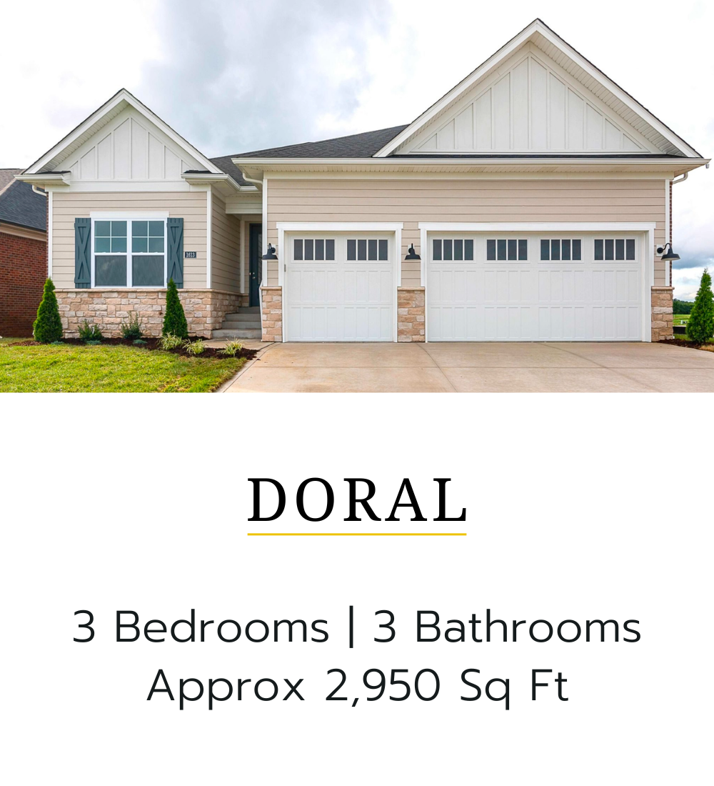 Doral 3 bedroom 3 bathrooms Home Plan in Champion's Pointe